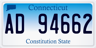 CT license plate AD94662