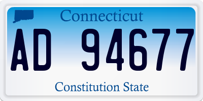 CT license plate AD94677