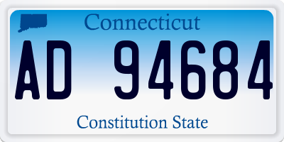 CT license plate AD94684