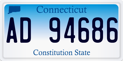 CT license plate AD94686