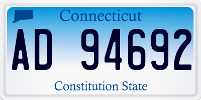 CT license plate AD94692
