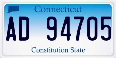 CT license plate AD94705