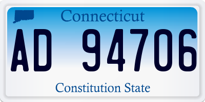 CT license plate AD94706