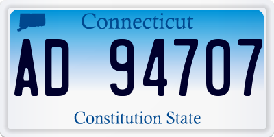 CT license plate AD94707