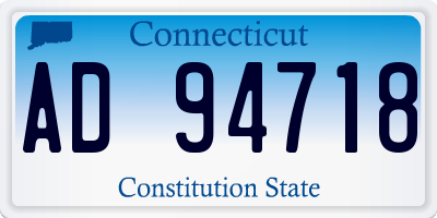 CT license plate AD94718