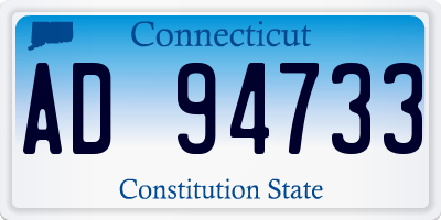 CT license plate AD94733