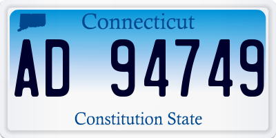 CT license plate AD94749