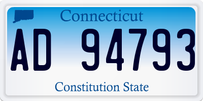 CT license plate AD94793