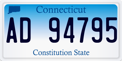 CT license plate AD94795