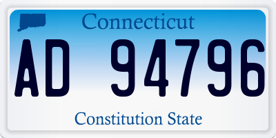 CT license plate AD94796