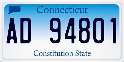 CT license plate AD94801
