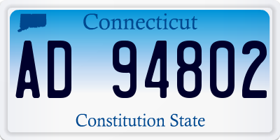 CT license plate AD94802