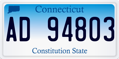 CT license plate AD94803
