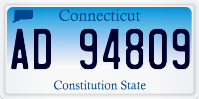 CT license plate AD94809
