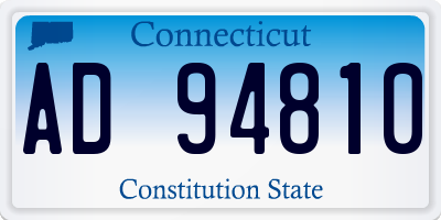 CT license plate AD94810