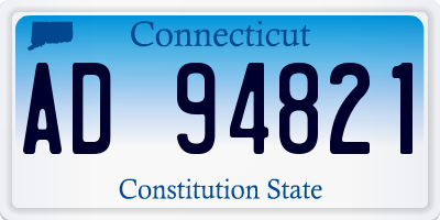 CT license plate AD94821