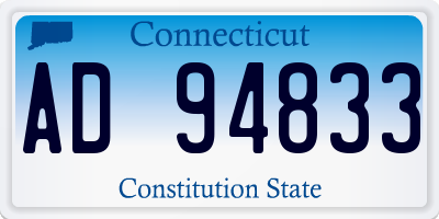 CT license plate AD94833