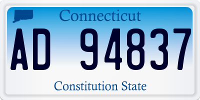 CT license plate AD94837