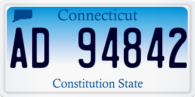 CT license plate AD94842