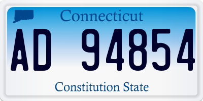 CT license plate AD94854