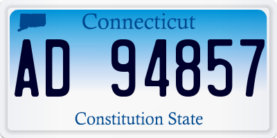 CT license plate AD94857