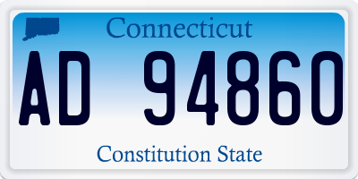 CT license plate AD94860