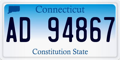 CT license plate AD94867