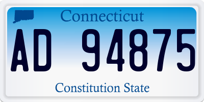 CT license plate AD94875