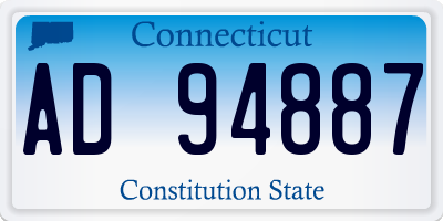 CT license plate AD94887