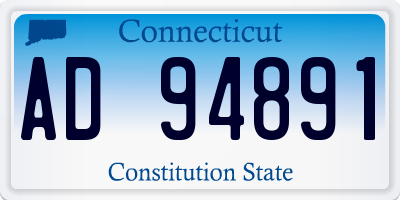 CT license plate AD94891