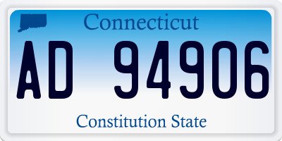 CT license plate AD94906