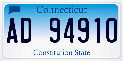 CT license plate AD94910
