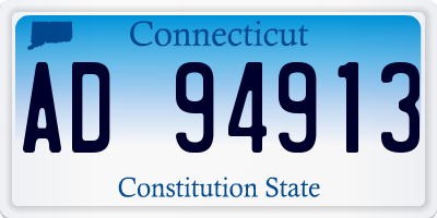 CT license plate AD94913