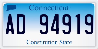 CT license plate AD94919