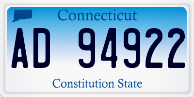 CT license plate AD94922