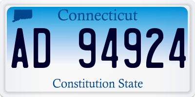 CT license plate AD94924