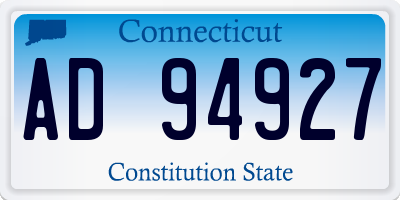 CT license plate AD94927