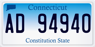 CT license plate AD94940