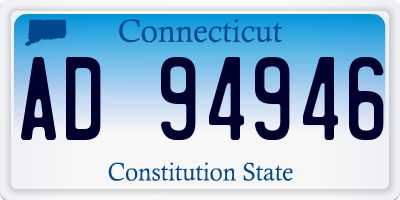CT license plate AD94946