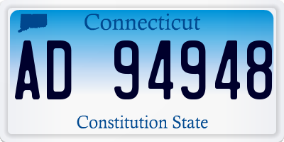 CT license plate AD94948