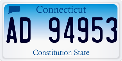 CT license plate AD94953