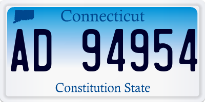 CT license plate AD94954