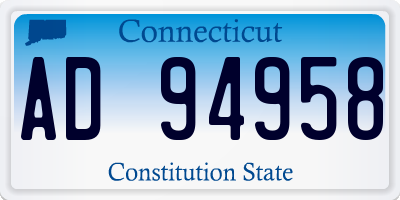 CT license plate AD94958