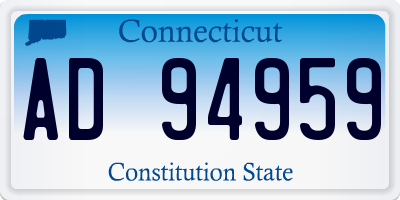 CT license plate AD94959