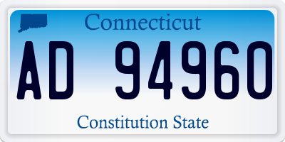 CT license plate AD94960