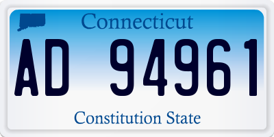 CT license plate AD94961