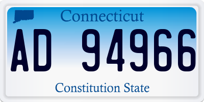 CT license plate AD94966