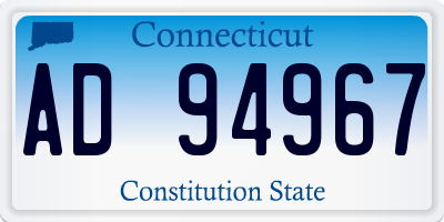CT license plate AD94967