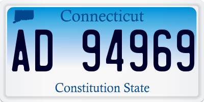 CT license plate AD94969