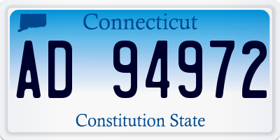 CT license plate AD94972